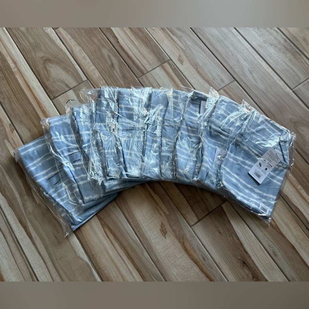 10 Scorpio Sol Baby Blue Striped Leggings